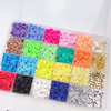 Ceramics, clay, set with letters, accessory, 20 colors, 6mm, suitable for import