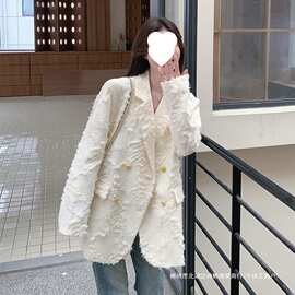 跨境韩版时尚设计感气质西装外套女5年秋季新法式超看显瘦衣图片