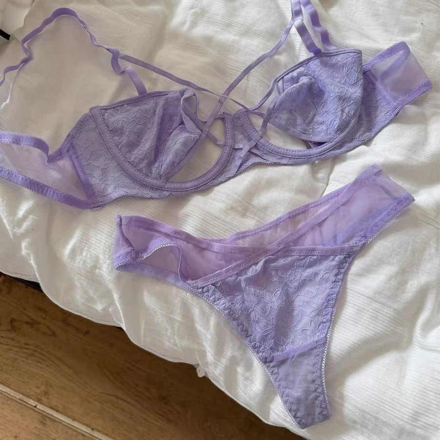 Lencería sexy, pechos grandes para mujer, pequeñas correas sexy, tentación, encaje, colección superior ultrafina, conjunto de sujetador de recolección de senos