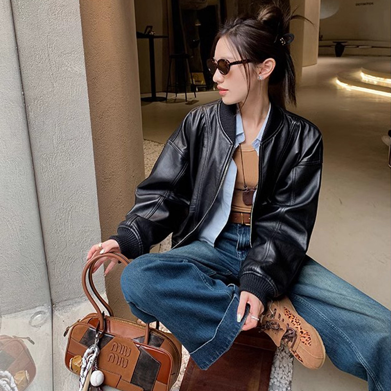 Grava Madre otoño y invierno nuevo retro cabeza redonda leopardo diseño flip correa de cuero auténtico entrenamiento Agan skate para mujeres otoño