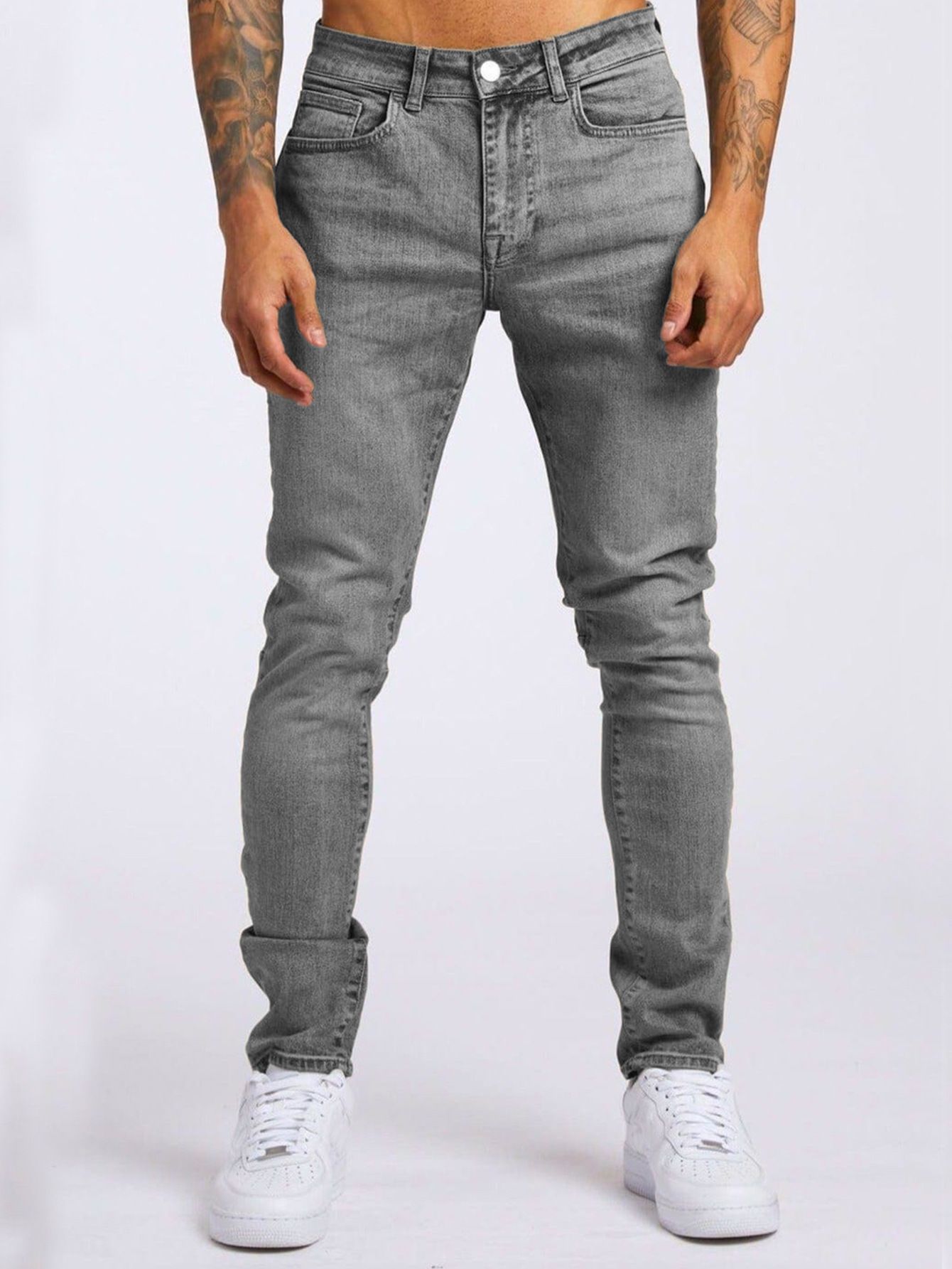 Slim Fit Herrenjeans - Modische Denim Freizeithose Für Den Alltag_voghion.com