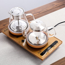 智能全自动底部上水电热茶炉玻璃烧水壶煮茶一体机茶台套装嵌入式
