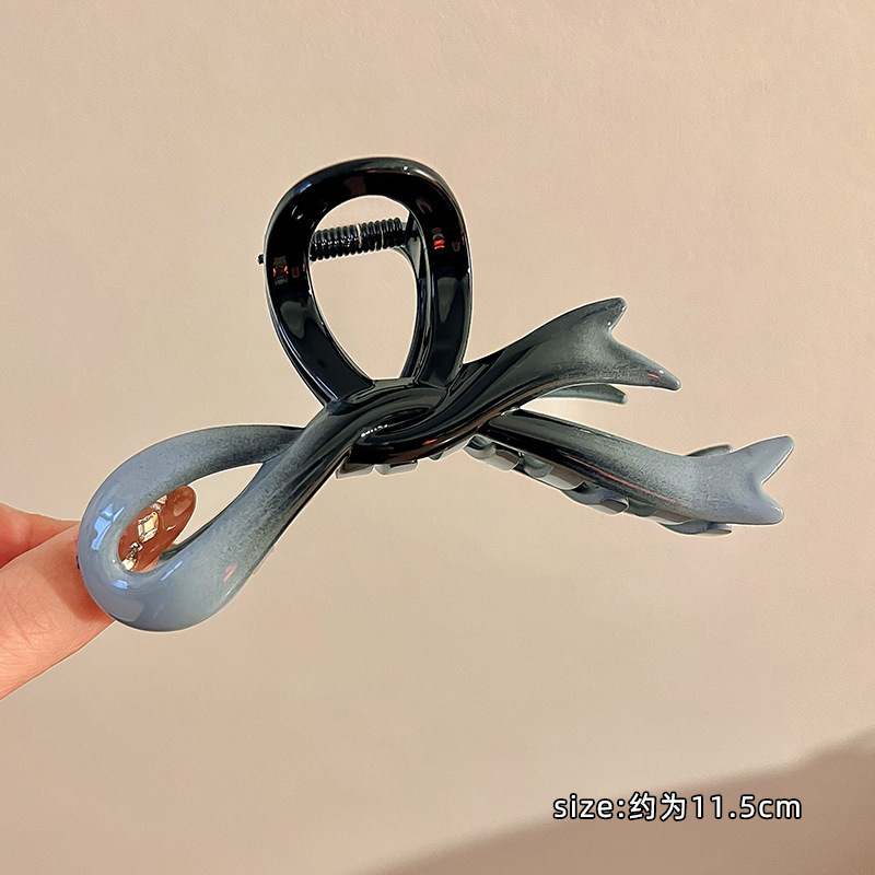 Clip de tiburón grande, clip de agarre para el cabello de placa de sensación de alta calidad, horquilla de temperamento, nuevo estilo, horquilla de gran volumen, tocado de primavera y verano, mujer