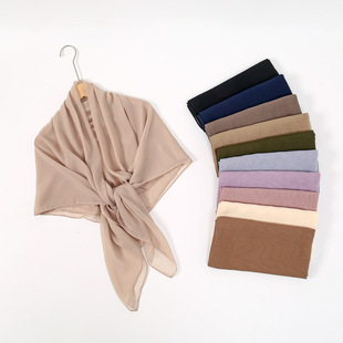 Women's high quality encryption high-definition yarn solid color all-match square scarf spring and summer hot-selling fashion 113 hijab scarf shawl