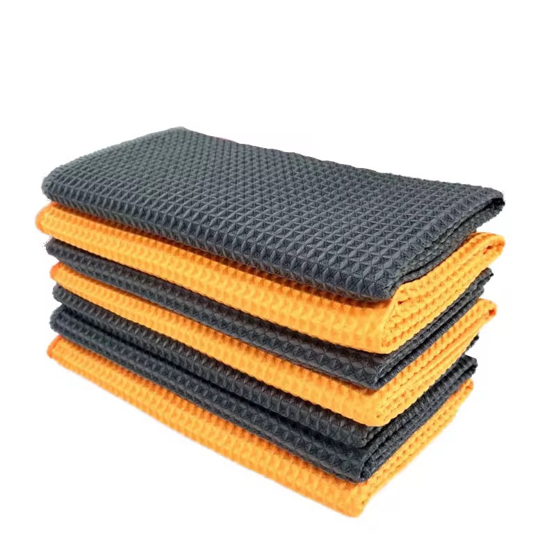 Waffle toalla de piña toalla de limpieza de automóviles toalla absorbente de automóviles toalla de vidrio sin marcas toalla de lavado de automóviles transfronteriza