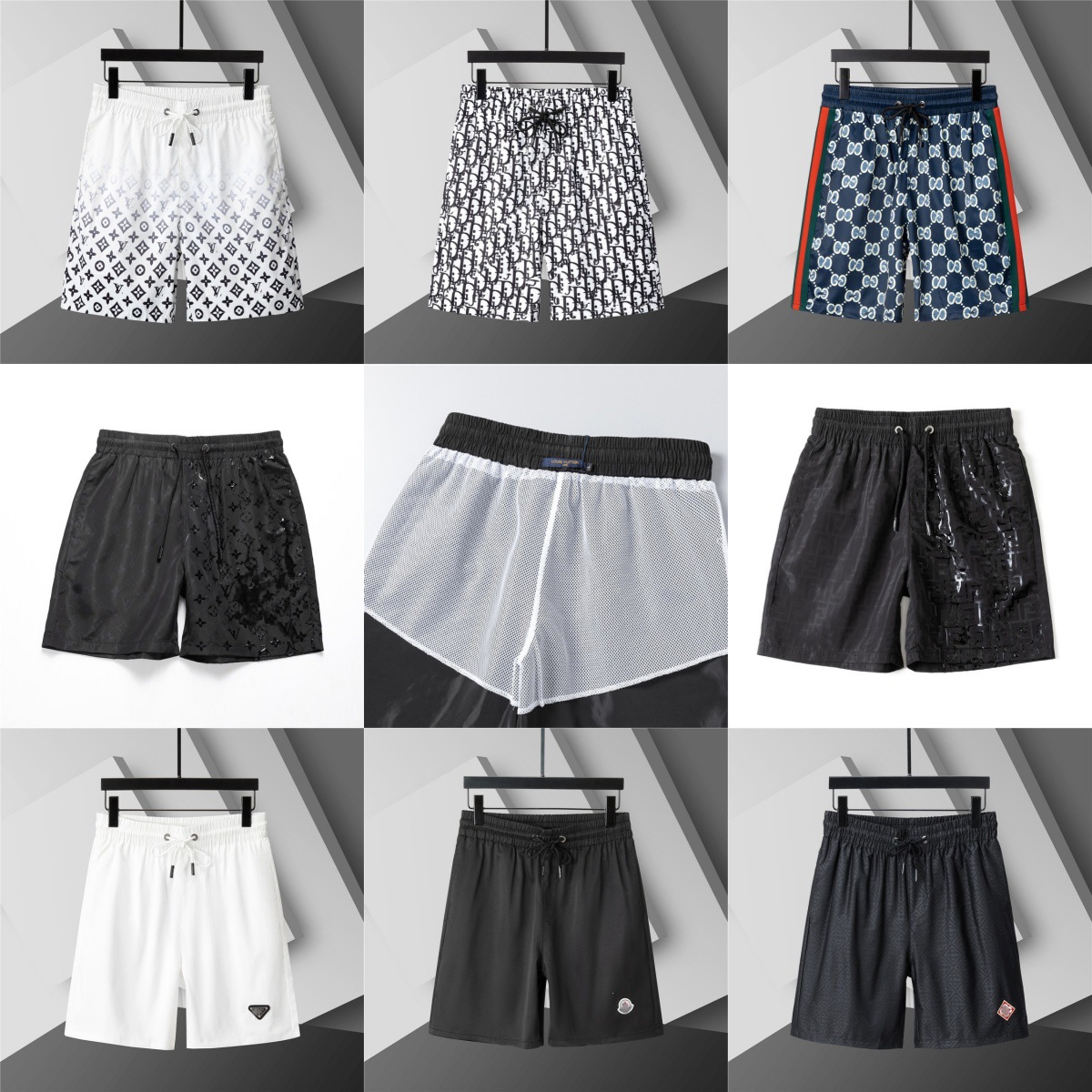 26 Hot-selling Summer Trendy Brand European Export Goods Men's and Women's Casual Beach Pants with Printed Letters, Quick-drying Sportswear