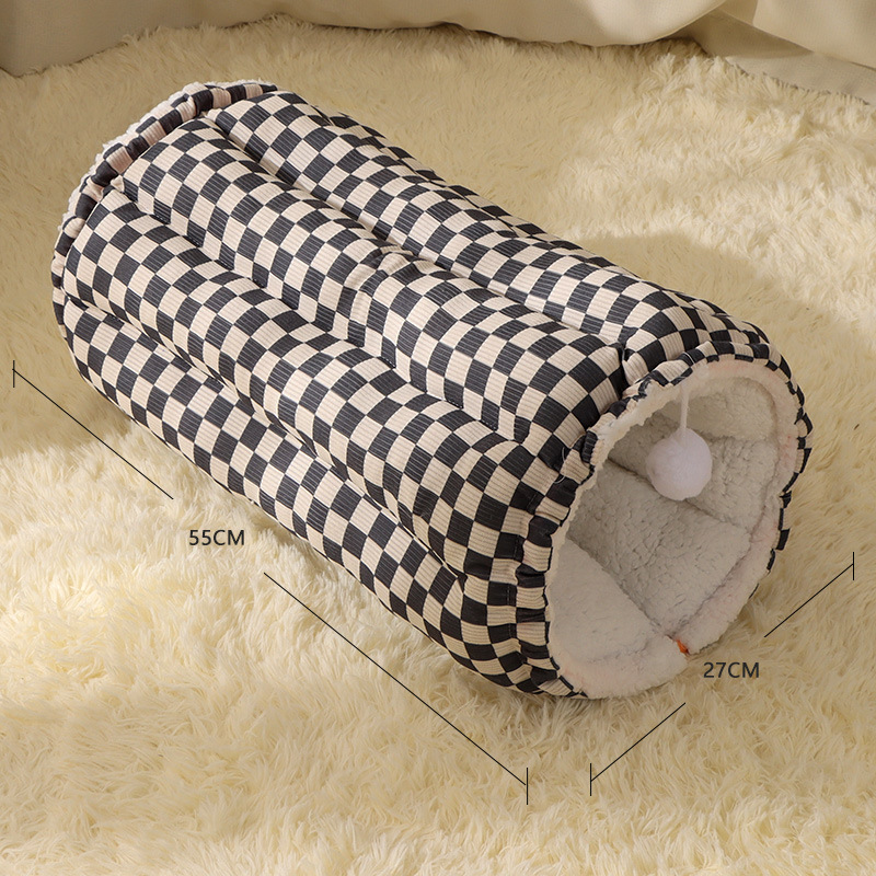 격자 터널 매트 - 회색 [사이즈 Free]