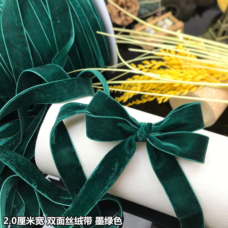 2cm宽双面天鹅绒面丝绒带子绒缎带丝带植绒带diy项链颈脖服装辅料|undefined