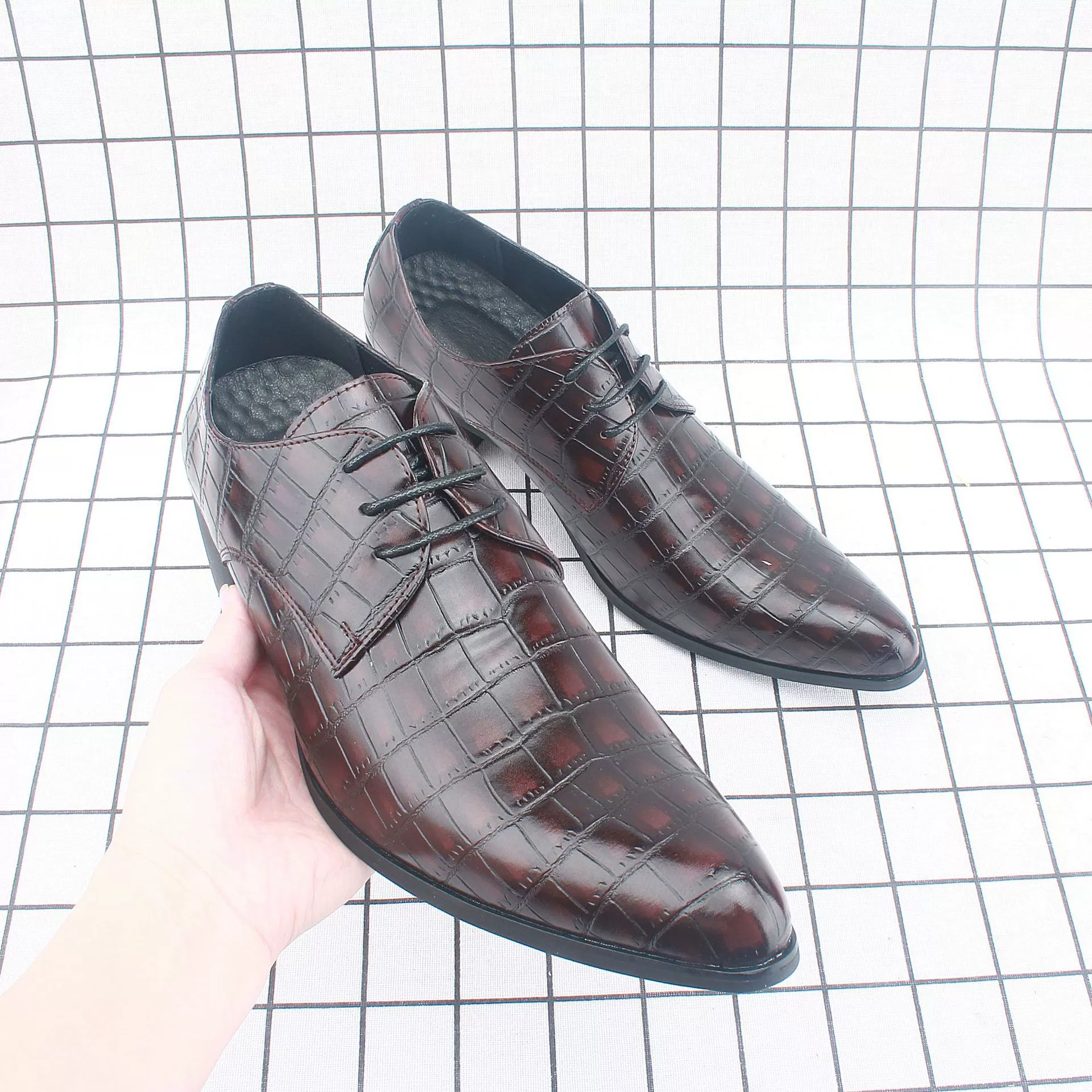 Кожаная обувь, модная обувь, повседневная кожаная обувь, мужская мужская обувь в британском корейском стиле, повседневная дышащая деловая обувь с острым носком и низким вырезом 2722