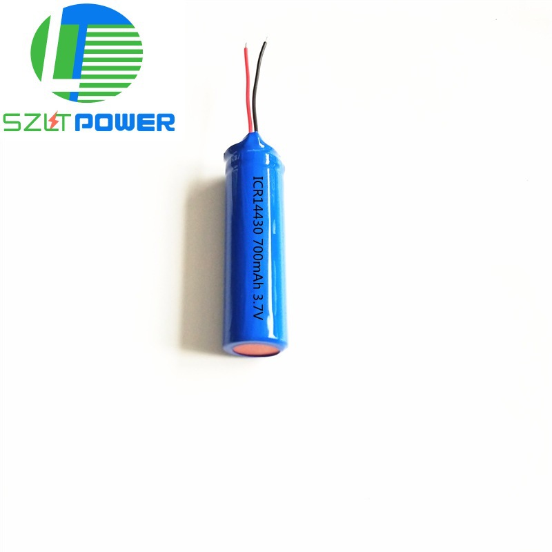 供应14430锂电池 650MAH 3.7V带保护板 电动牙刷 脱毛仪电池