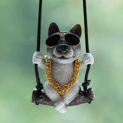 Pendant Car Accessories for Men — Car hanging - tuhao-husky-grey-and-white-as-shown-in-the-picture