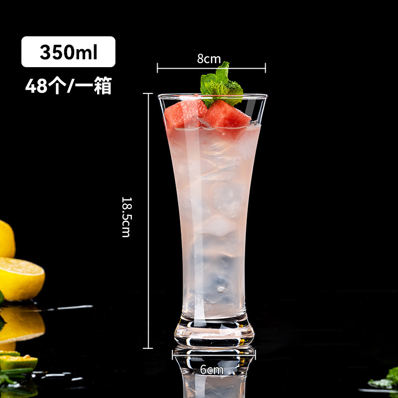 Taza de té con leche al por mayor de fábrica Taza de vidrio Taza de jugo para el hogar Taza de bebida fría comercial Taza de bebida Helado Taza de batido