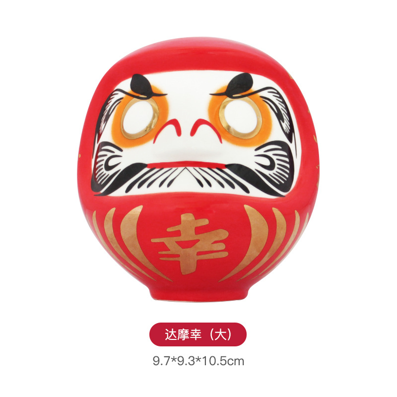 Adornos de cerámica creativa, origen japonés, bendición, fortuna, Damo tumbler, significado, regalo afortunado