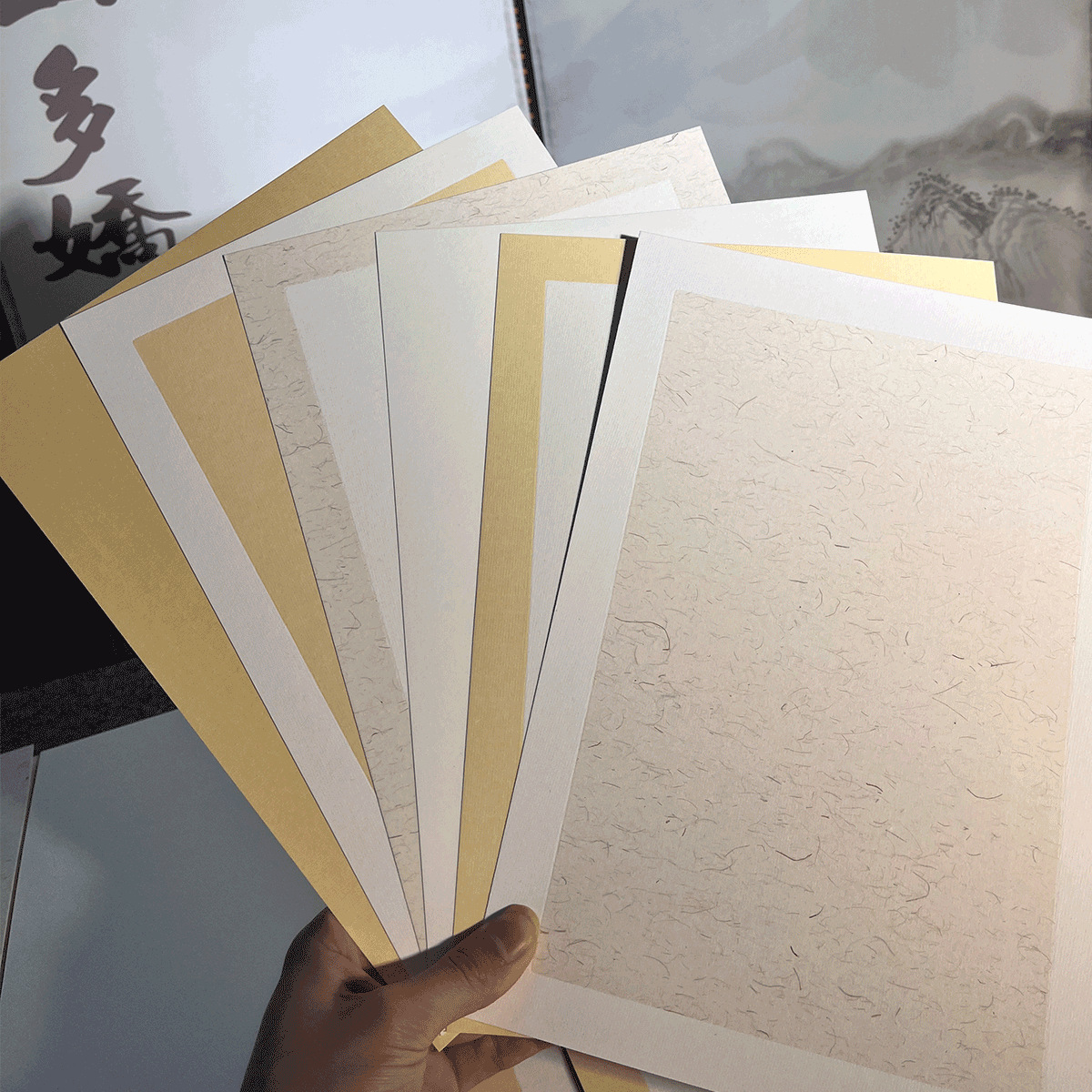 加厚宣纸长方形卡纸a3a4生宣国画半生熟书法熟宣工笔画