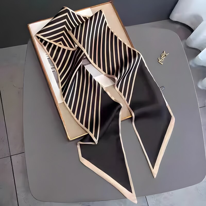 High-End Silk Scarf, Long Silk Scarf, Versatile Small Square Scarf for Spring and Summer, Neck Protector, Neck Scarf, Matching Shirt Tie, Ribbon, Wholesale