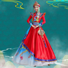 蒙古舞蹈演出服服族女蒙族盛装服饰蒙古舞服高端少数民族演出表演