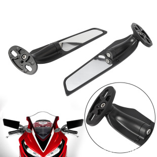 Cross-border hot-selling motorcycle modified fixed wind wing rearview mirror accessories spoiler reversing mirror Kawasaki imitation racing knife mirror
