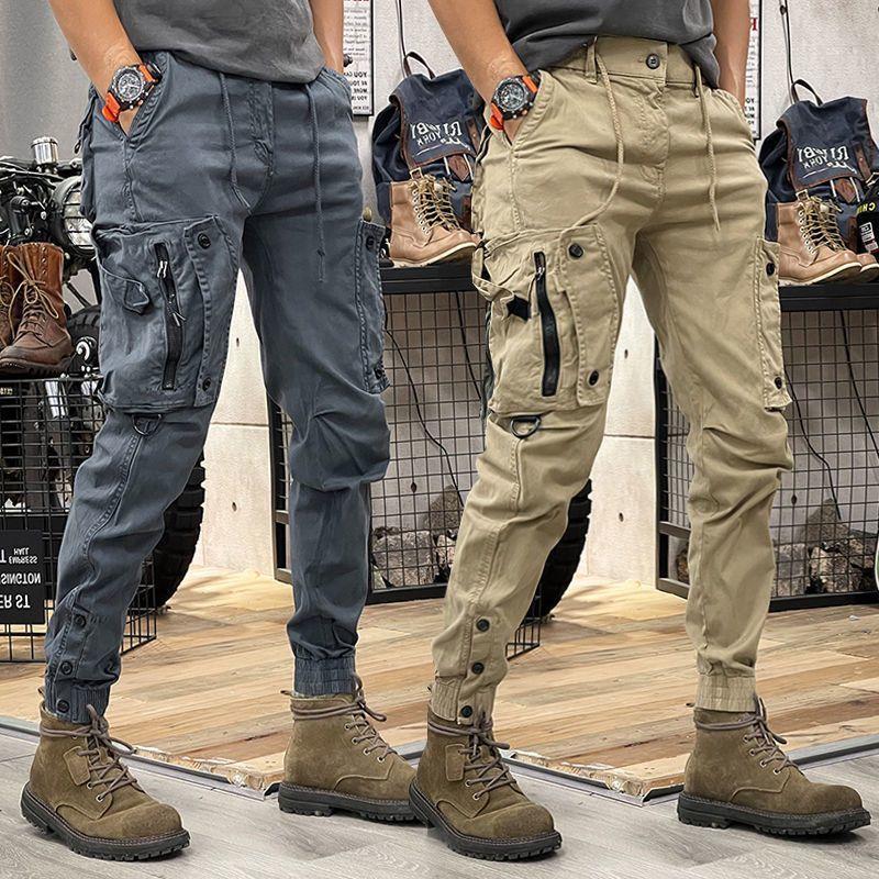 Spring and Autumn Cross-border American Tooling Pants Men's Straight Functional Outdoor Tactical Casual Pants Men's Leg-length Pants Men's
