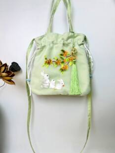 Han element Su embroidery bag, Chinese style bag, Hanfu matching handbag, Douyin ancient style cross-body casual versatile literary bag