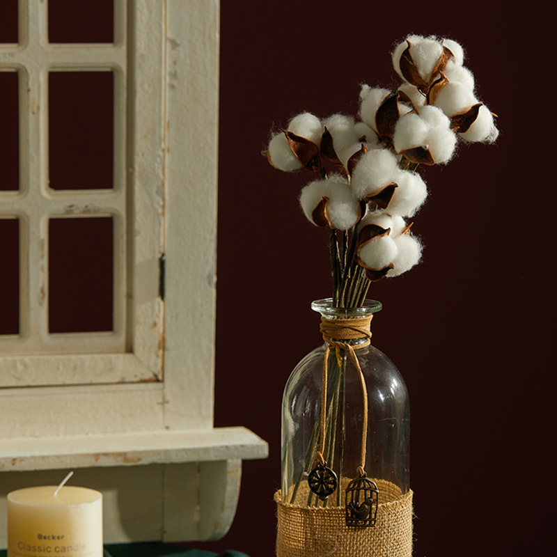 Madera de Navidad imitación de algodón falso adornos de Navidad floral ramo accesorios decoración de mesa hotel