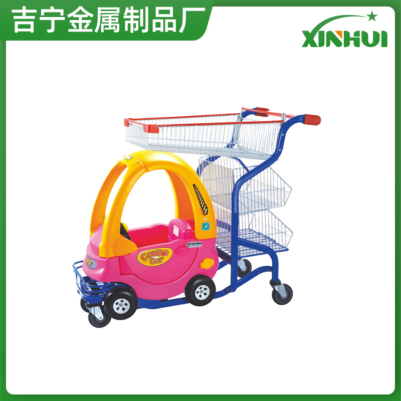 创意童趣超市购物车儿童可坐玩具小推车欢乐购物三层儿童手推车