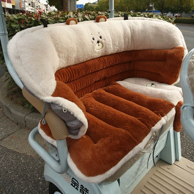 Electric car cushion – Front and Rear Seat Cushion - brown-bear-rear-row-2-piece-set-seat-cushion-bumper-seat-cushion-8040cmback-cushion-13040cm