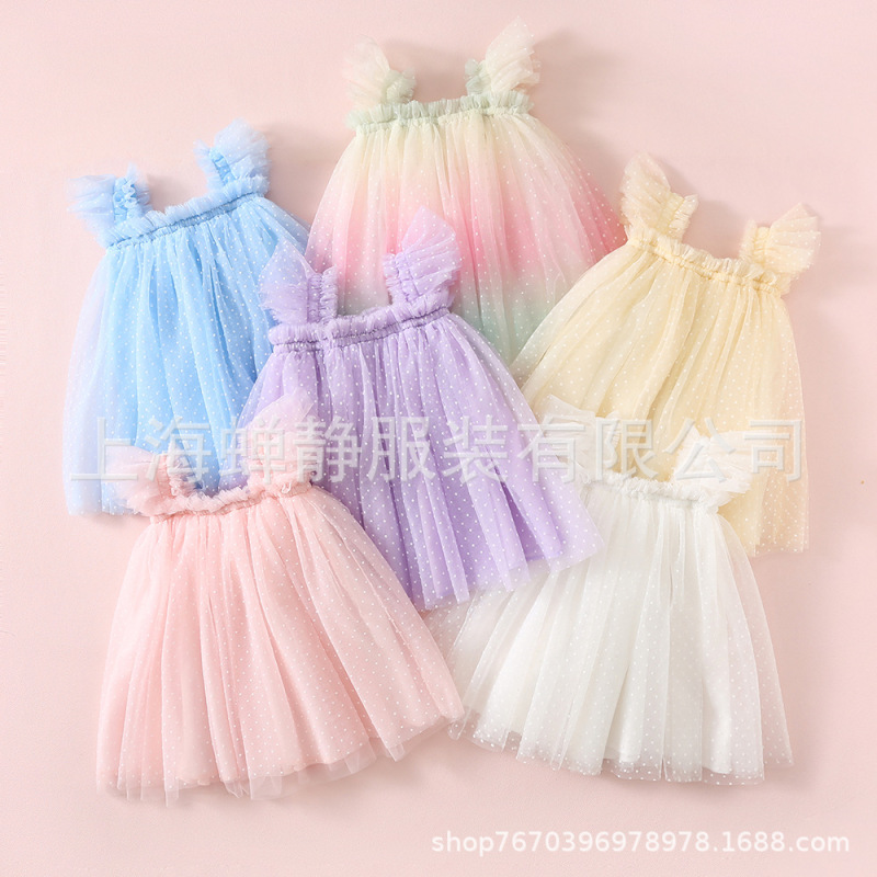 Summer Kids Girls Casual Dress Cute Polka Dot Tutu Girls Tulle Party Princess Dress Summer Kids Girls Casual Dress Cute Polka Dot Tutu Girls Tulle Party Princess Dress