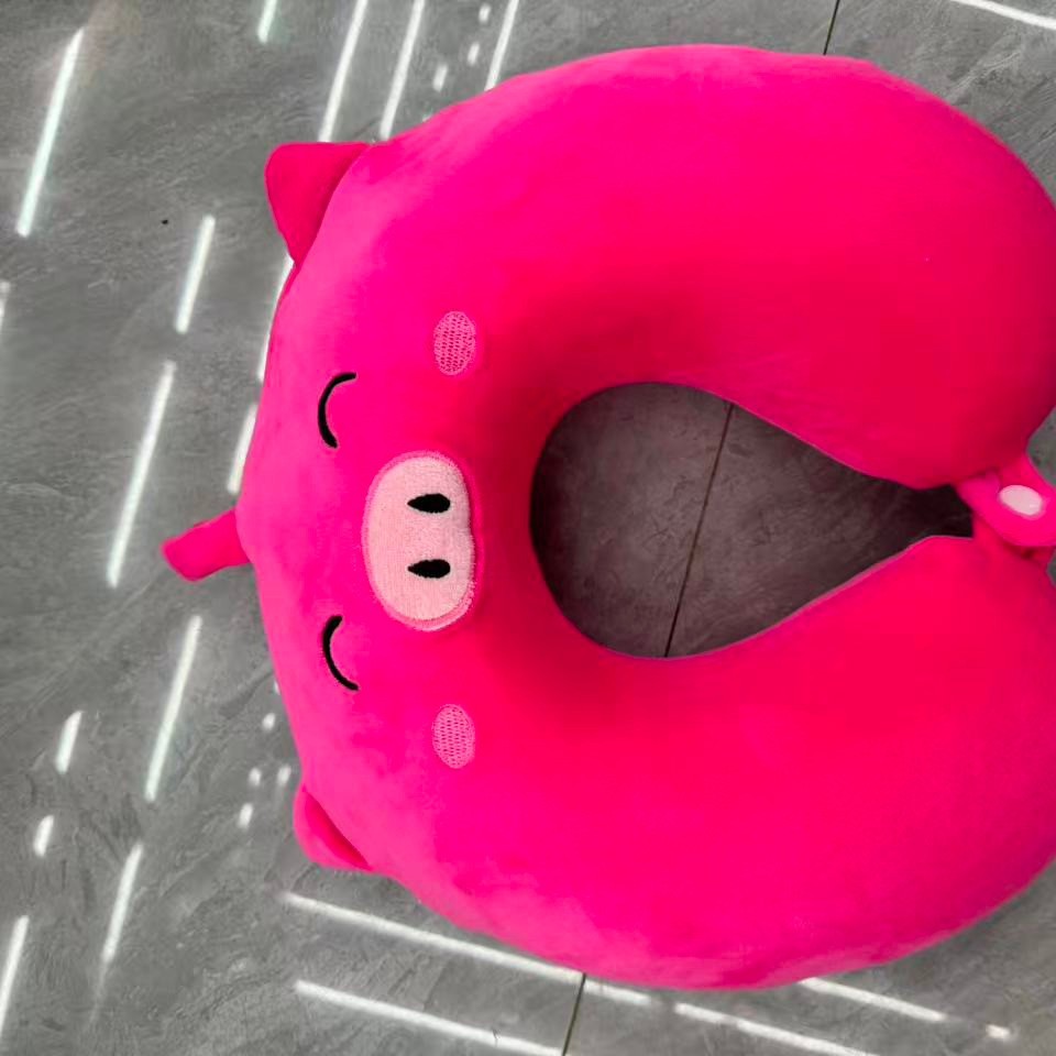 Almohada en forma de U al por mayor transfronteriza de algodón de memoria doble pico desmontable una variedad de almohada de siesta en avión almohada portátil de protección del cuello almohada