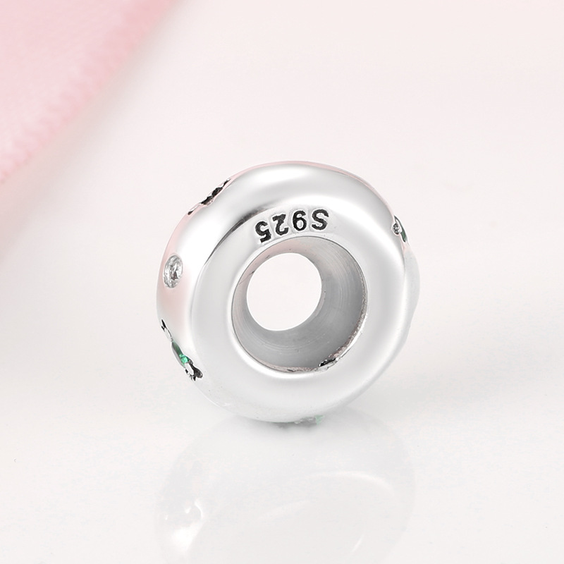 Weihnachtsschmuckherstellung, S925 Sterling Silber, eingelegter Zirkon, Weihnachtsbaum, Abstandsperlen, Weihnachtsgeschenk, vielseitiges Armband, DIY-Zubehör, Positionierungsperlen_voghion.com