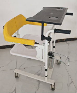 Silla de Traslado Hidráulica para Enfermería de Acero Laminado en Frío, Multifuncional para Ancianos