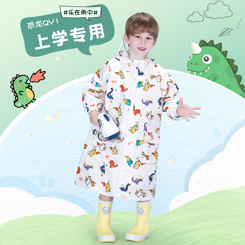 Children's Raincoats Wholesale Boys and Girls Baby Kindergarten Primary School Students Kidsren Cartoon Rain Ponchos Rain Gear Cartoon Printing