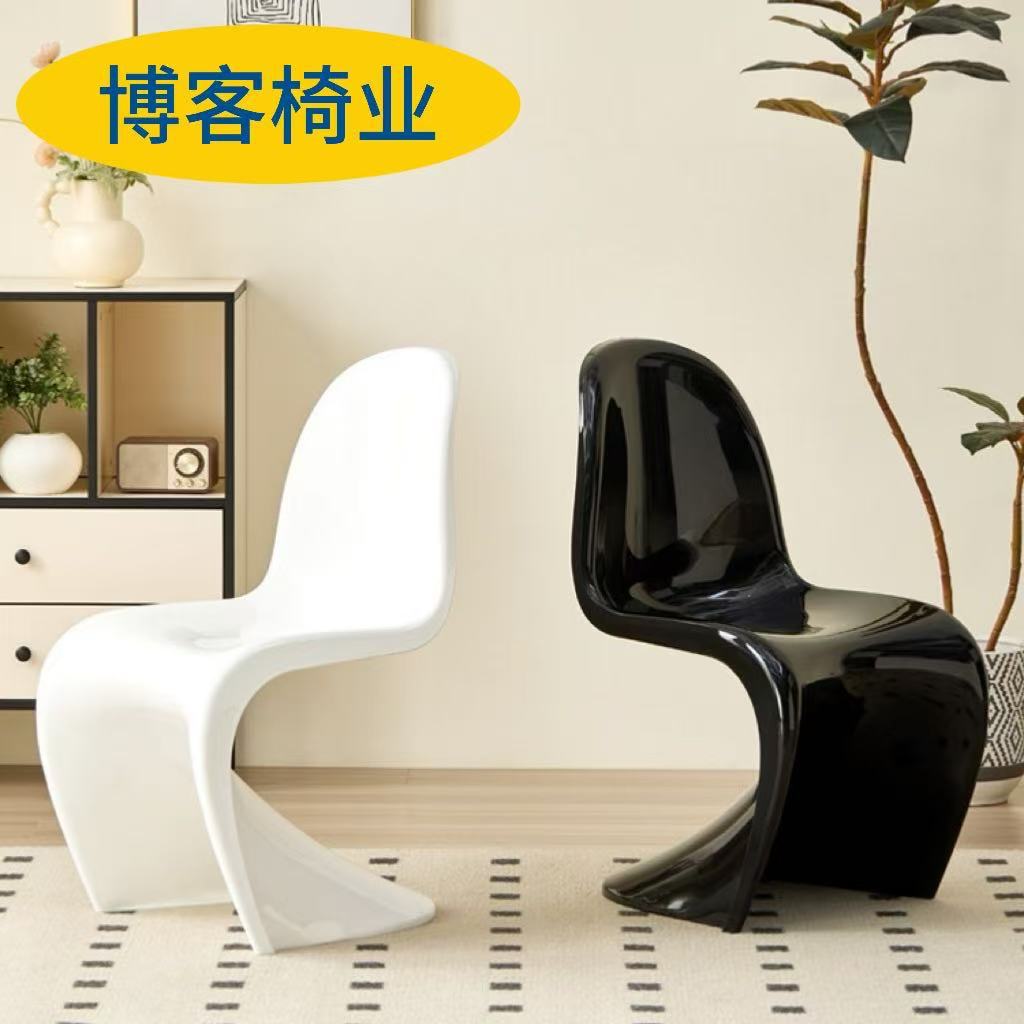 인터넷 연예인 특별한 모양의 판동 의자 스타일 크리 에이 티브 다이닝 의자 아크릴 의자 홈 현대 간단한 등받이 메이크업 의자 디자인