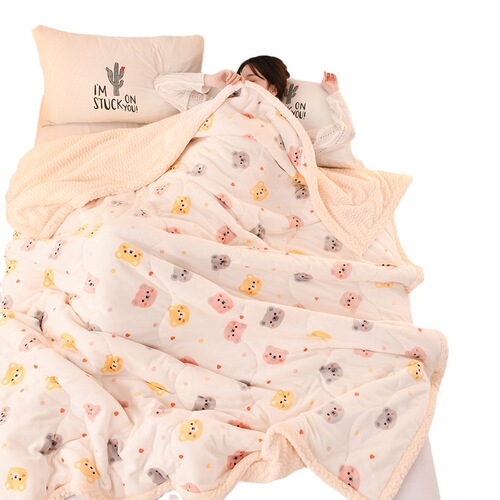 New Thick Warm Milk Fleece Blanket AB Style Fresh and Natural High-Gram Beibei Wool Blanket Lamb Fleece Blanket