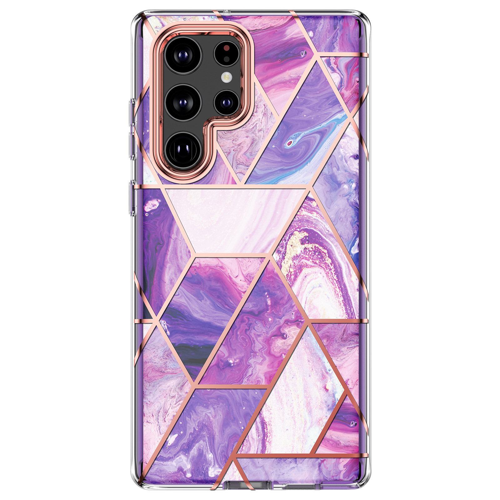 Shockproof Marble Phone Case For Samsung S24 And S23 Ultra Pink_voghion.com