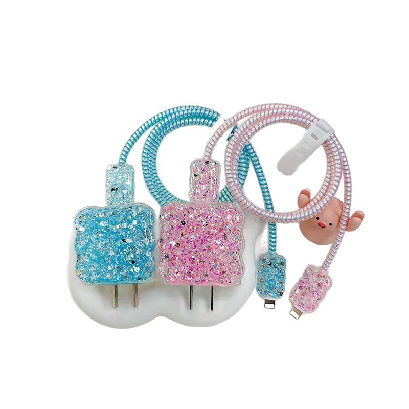 Aplicable a Apple 14 Cable Cover iPhone 13 Cargador Head 12 Promax Winding Cable Cover iPad