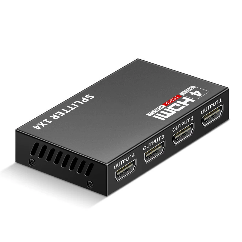 Фабричное оптовое распределительное устройство HDMI с разрешением 1080p 1 × 4 с одинаковым дисплеем, распределительное устройство HDMI для одного порта 4