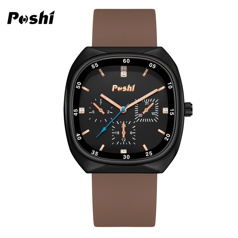 POSHI moda elegante reloj banda de silicona reloj de cuarzo reloj de mujer TikTok en vivo popular impermeable reloj de mujer