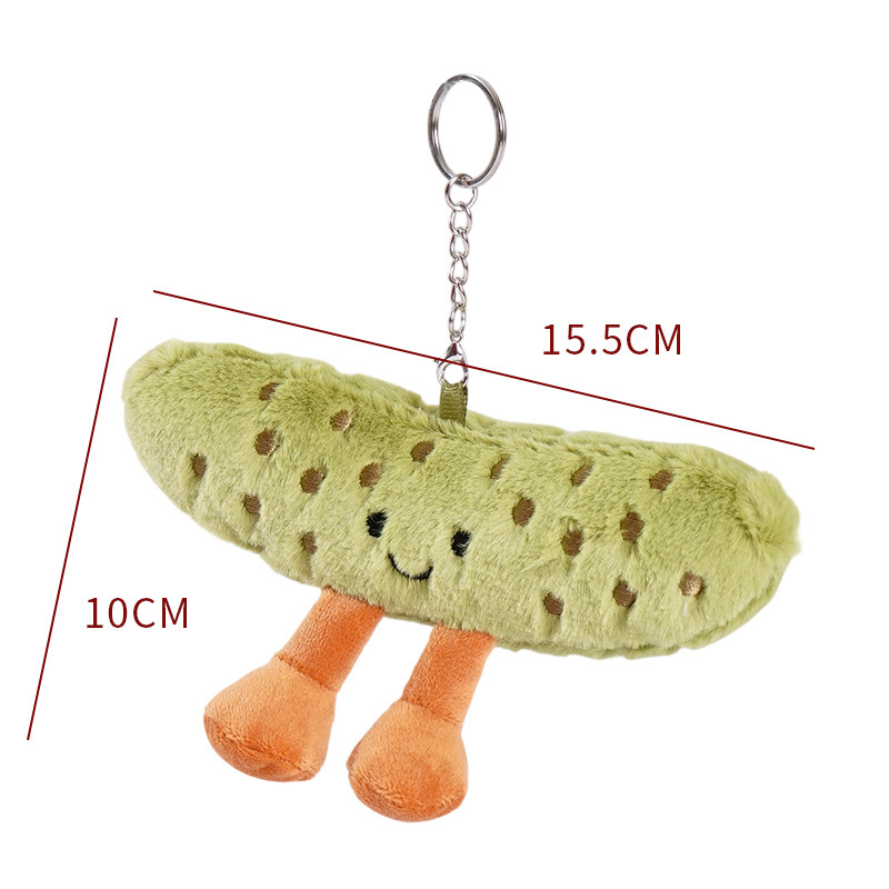 Novo pepino pingente de pelúcia tenda boneca boneca atacado vegetal boneca pequeno presente chaveiro brinquedo de pelúcia