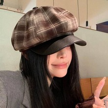 八角帽夏日鸭舌贝雷帽大头围薄款女款2024新款前进帽子