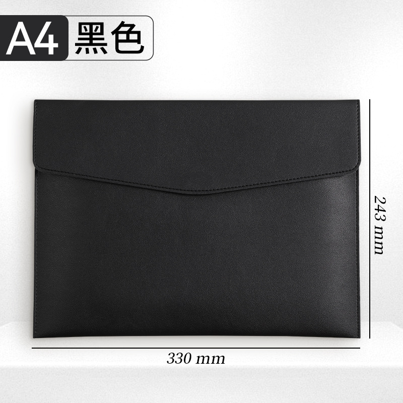 A4-블랙-부드러운 가죽 서류가방