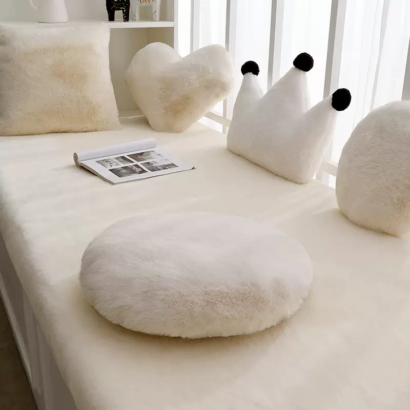 兔毛卧室阳台垫子现代飘窗垫子可拆洗窗台垫网红榻榻米2022年新款