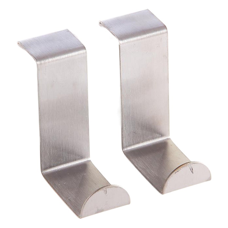 Puerta creativa tipo Z gancho trasero de acero inoxidable sin costuras gancho sin clavos puerta trasera ropa gancho tipo S GANCHO 2 pack