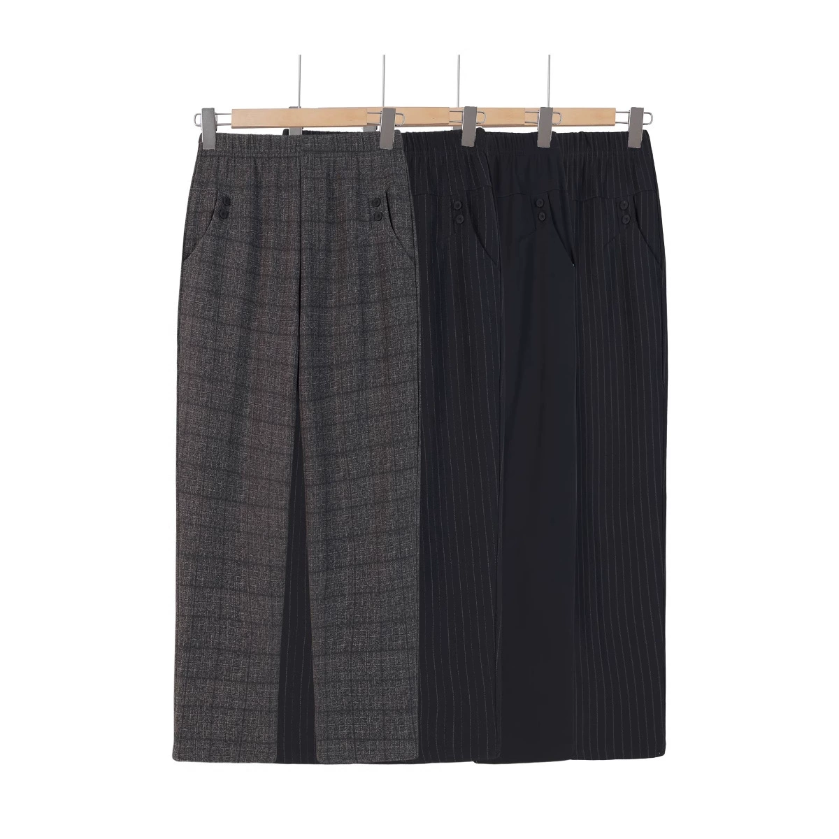 Мама одеваются повседневные брюки средних лет мама одеваются весна и осень рыхлые большие размеры прямые бабушкины маленькие брюки среднего и пожилого возраста