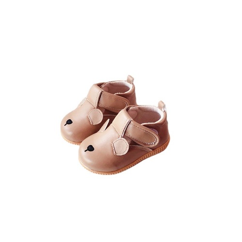 Japanese single island country spring and autumn PM children's soft leather shoes baby toddler shoes men's and women's cartoon Velcro children's shoes