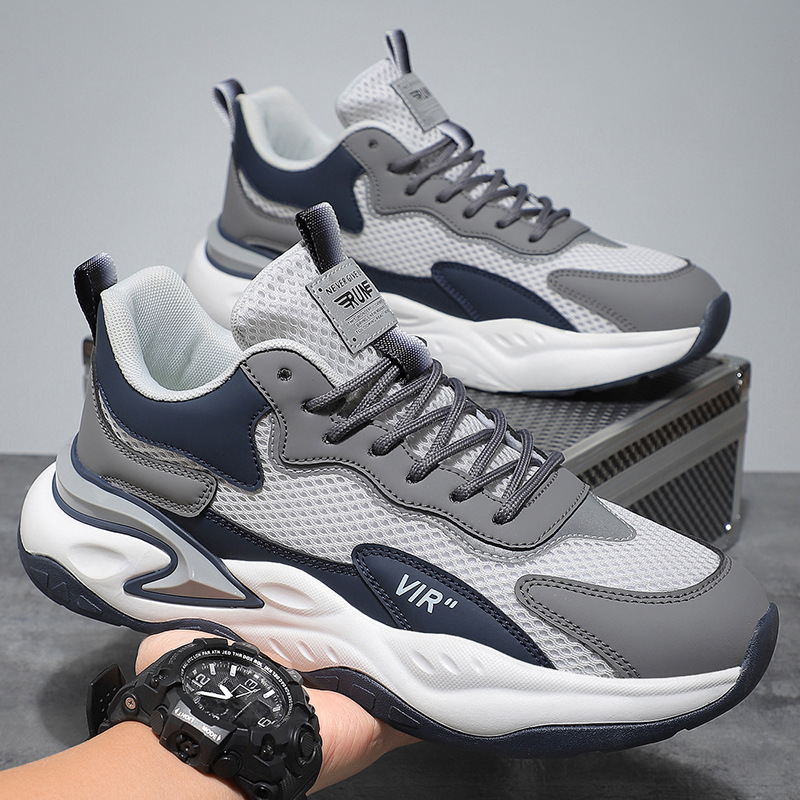 sneaker Men's Shoes 2025 Spring Explosions Breathable Mesh Shoes Non-slip Lightweight Casual Running Shoes Men's One Piece Hair