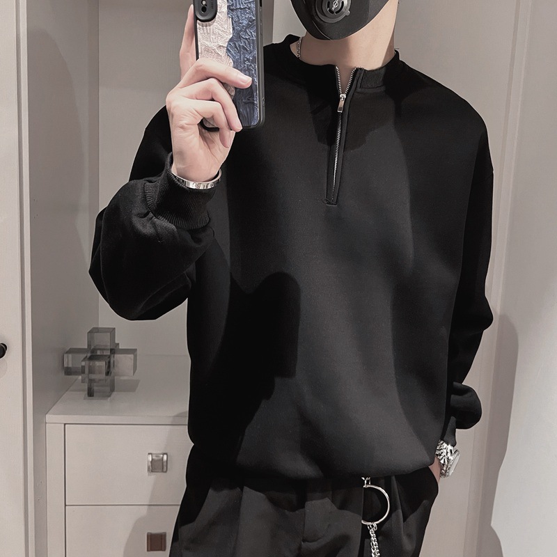 Design geïnspireerde hoodie lente en herfst, Instagram trendy merk half rits knappe jas voor mannen in 2022 nieuw_voghion.com