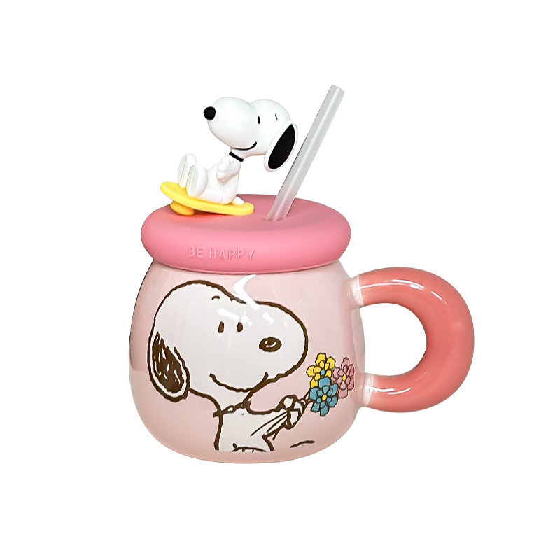 Genuine Snoopy Mug Cute Couple Creative Ceramic Cup High-Pretty…