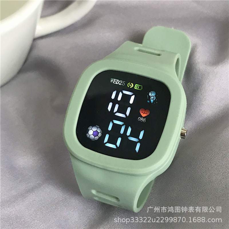 Fiesta del estudiante estilo fresco reloj ins estilo nicho estilo de la Universidad Klein azul neto rojo hermoso cuadrado jalea reloj