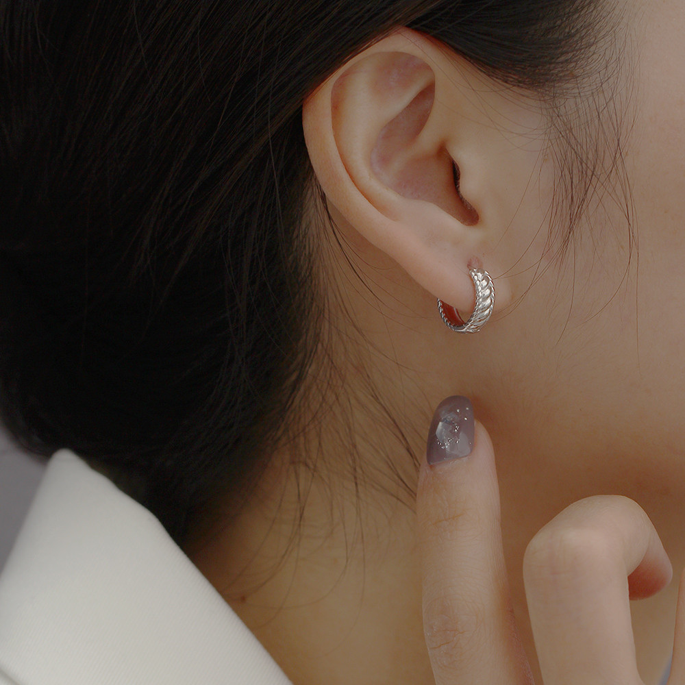 Casual Geometric Sterling Silver Plating Earrings 1 Pair