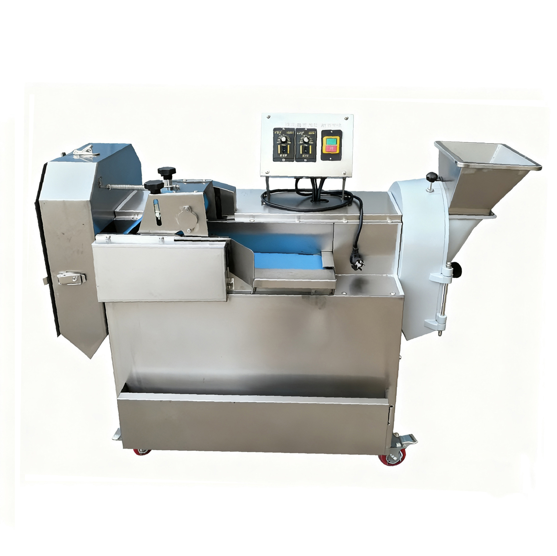 Comedor de la máquina de cortar verduras, comedor de la escuela, máquina de cortar multifuncional, Corte en rodajas, Corte en rodajas, patatas comerciales totalmente automáticas